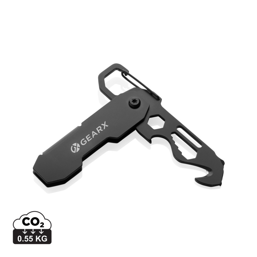 Logo trade promotional products picture of: Gear X foldable EDC tool with carabiner and parcel cutter