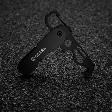 Logotrade promotional product image of: Gear X foldable EDC tool with carabiner and parcel cutter