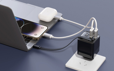 Logotrade advertising product picture of: Urban Vitamin Mendocino 65W GaN charger retractable cable