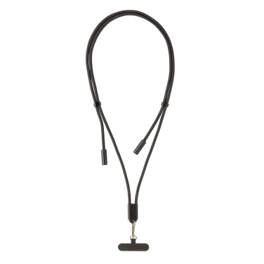Logo trade corporate gifts image of: LoopAmp RCS RPET adjustable phone cord with 60W cable