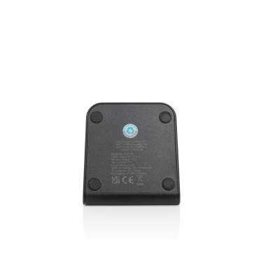 Logotrade promotional items photo of: VoltPerch RCS recycled plastic 15W magnetic wireless charger