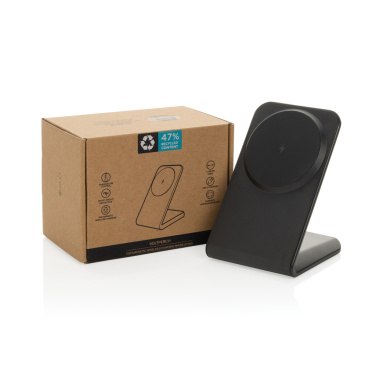 Logotrade promotional giveaways photo of: VoltPerch RCS recycled plastic 15W magnetic wireless charger