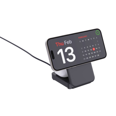 Logo trade promotional merchandise image of: Urban Vitamin Arcadia RCS rplastic 15W 3in1 magnetic charger