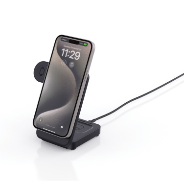 Logo trade corporate gifts picture of: Urban Vitamin Arcadia RCS rplastic 15W 3in1 magnetic charger