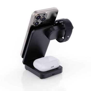 Logotrade promotional product picture of: Urban Vitamin Arcadia RCS rplastic 15W 3in1 magnetic charger