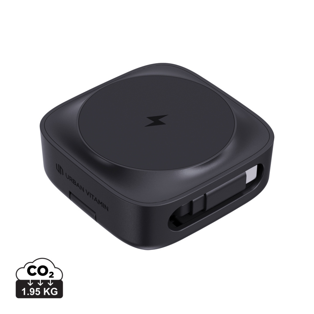 Logo trade corporate gifts picture of: Urban Vitamin Goleta 2-in-1 15W magnetic wireless charger