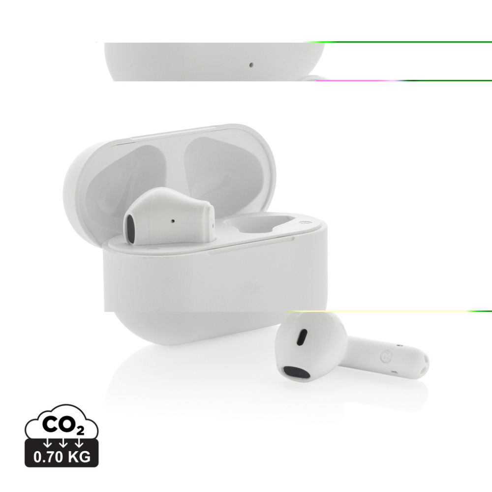Logo trade corporate gifts image of: Tunevo RCS recycled plastic wireless earbuds