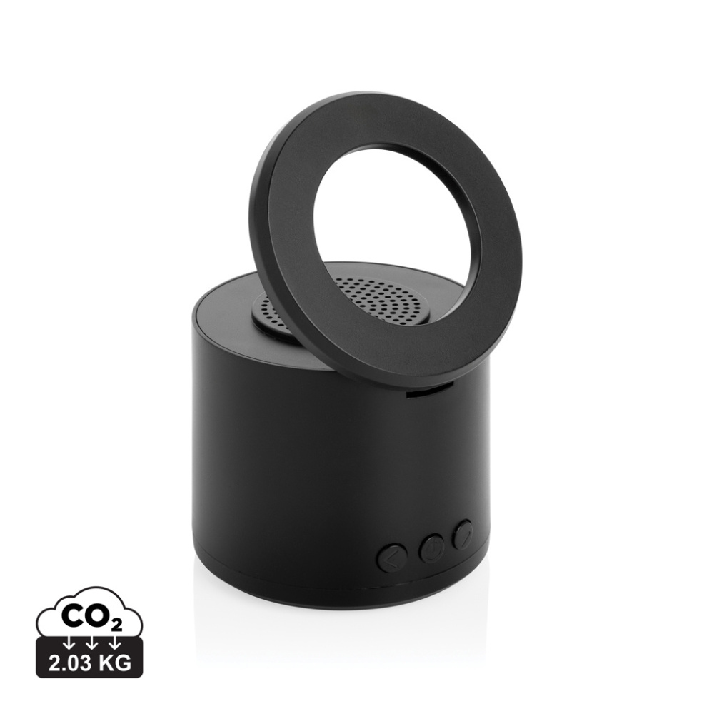 Logo trade promotional giveaways image of: Magpulse RCS recycled plastic 3W speaker w/magnetic holder