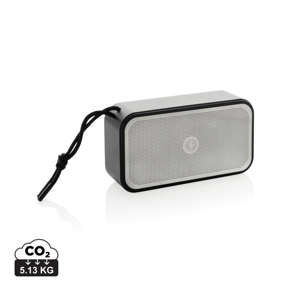 Logo trade promotional products image of: Swiss Peak RCS recycled aluminium 10W bass speaker