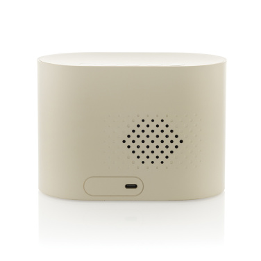 Logo trade promotional item photo of: LumaRise RCS reycled plastic white noise alarm clock