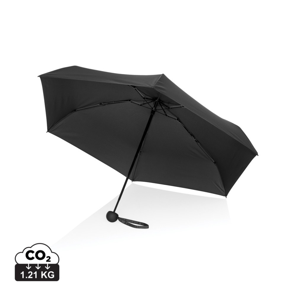 Logo trade promotional gift photo of: 19.5" Aware™ RPET super mini manual 190T Pongee umbrella