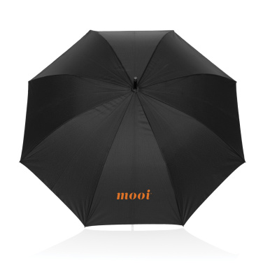 Logotrade promotional item image of: Swiss Peak Vero Aware™ RPET 25” umbrella w luxe handle