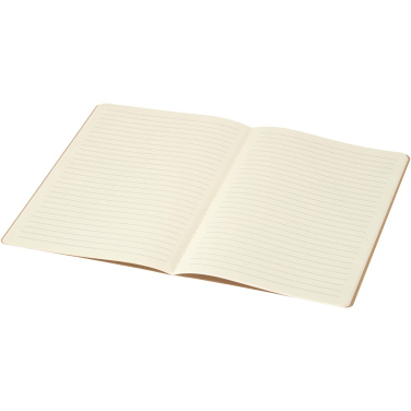Logo trade promotional gifts image of: Slyk A5 kraft cahier notebook with ruled pages