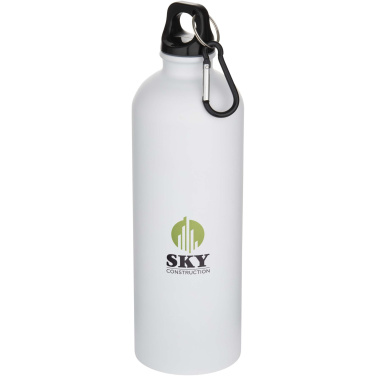 Logotrade promotional merchandise picture of: Oregon 750 ml matte RCS recycled single wall stainless steel water bottle with carabiner
