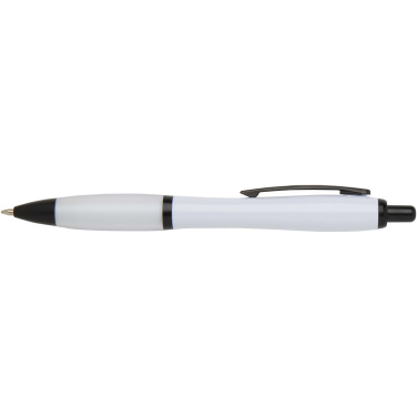 Logo trade promotional merchandise photo of: Nash recycled plastic ballpoint pen with black trims (black ink)