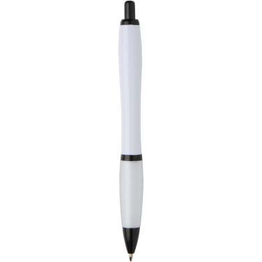 Logo trade promotional merchandise photo of: Nash recycled plastic ballpoint pen with black trims (black ink)