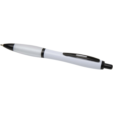 Logotrade promotional gift picture of: Nash recycled plastic ballpoint pen with black trims (black ink)
