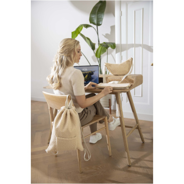 Logo trade promotional giveaways image of: Bear GRS recycled sherpa drawstring backpack 9L