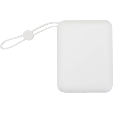 Logo trade business gift photo of: Acrux 10.000 mAh 35W tablet power bank with built in Type-C cable - made from recycled plastic