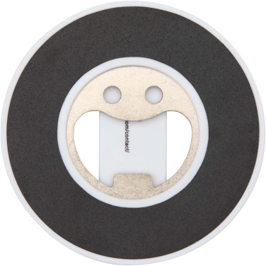 Logotrade promotional product picture of: Ain recycled plastic magnetic phone stand with bottle opener