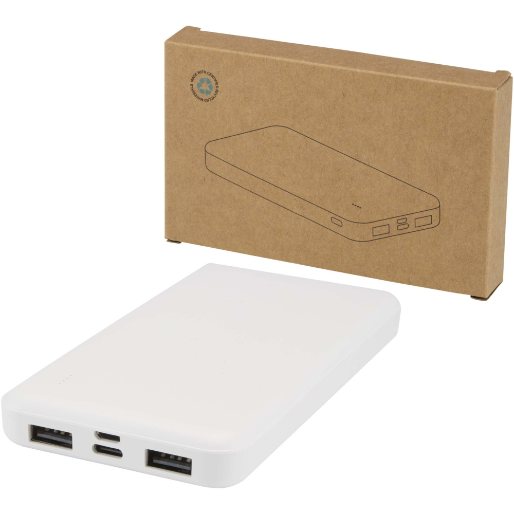 Logo trade promotional product photo of: Intan 10.000 mAh 10W recycled plastic power bank