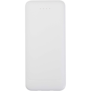 Logo trade promotional gift photo of: Adhil 10.000 mAh 10W recycled plastic power bank with 2 built-in cables