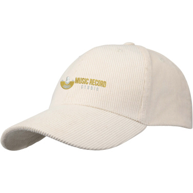 Logo trade promotional gift photo of: Hutton 6 panel recycled corduroy cap