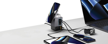 Logotrade promotional product picture of: Urban Vitamin Sacramento 105W GAN charger+retractable cables