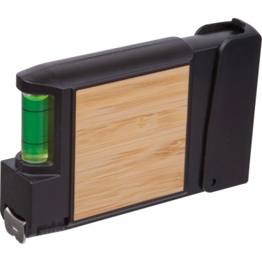 Logo trade promotional merchandise photo of: 3-Meter Tape Measure with Level HALIFAX