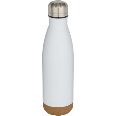 Logo trade promotional product photo of: Cove 500 ml double wall vacuum insulated stainless steel water bottle with cork details