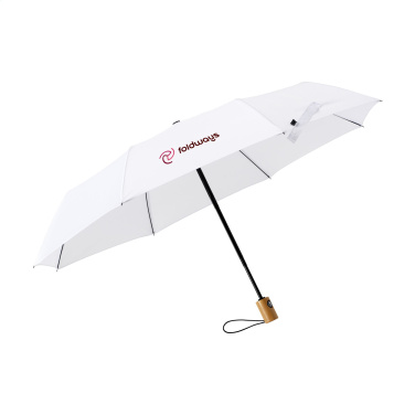Logo trade business gift photo of: Michigan foldable RCS RPET umbrella 21 inch