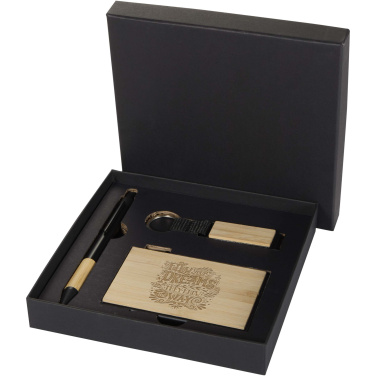 Logotrade promotional gift picture of: Minka RCS recycled aluminium ballpoint pen, keychain and RFID card holder gift set