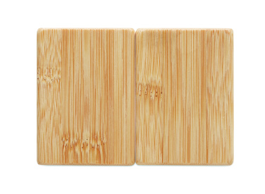 Logo trade promotional gifts picture of: Bamboo salt & pepper set