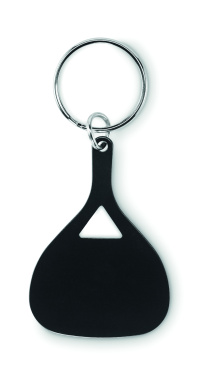 Logo trade business gifts image of: Aluminium key ring