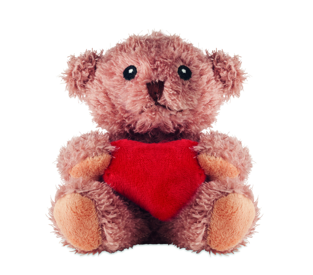 Logo trade promotional gift photo of: Teddy bear plush with heart