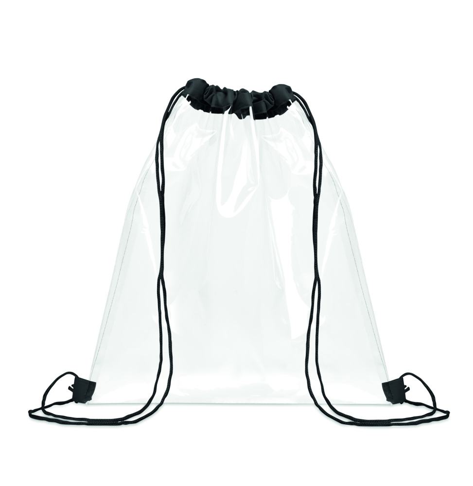 Logo trade advertising product photo of: Transparent drawstring bag