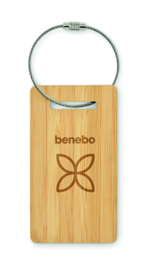 Logo trade advertising product photo of: Bamboo luggage tag