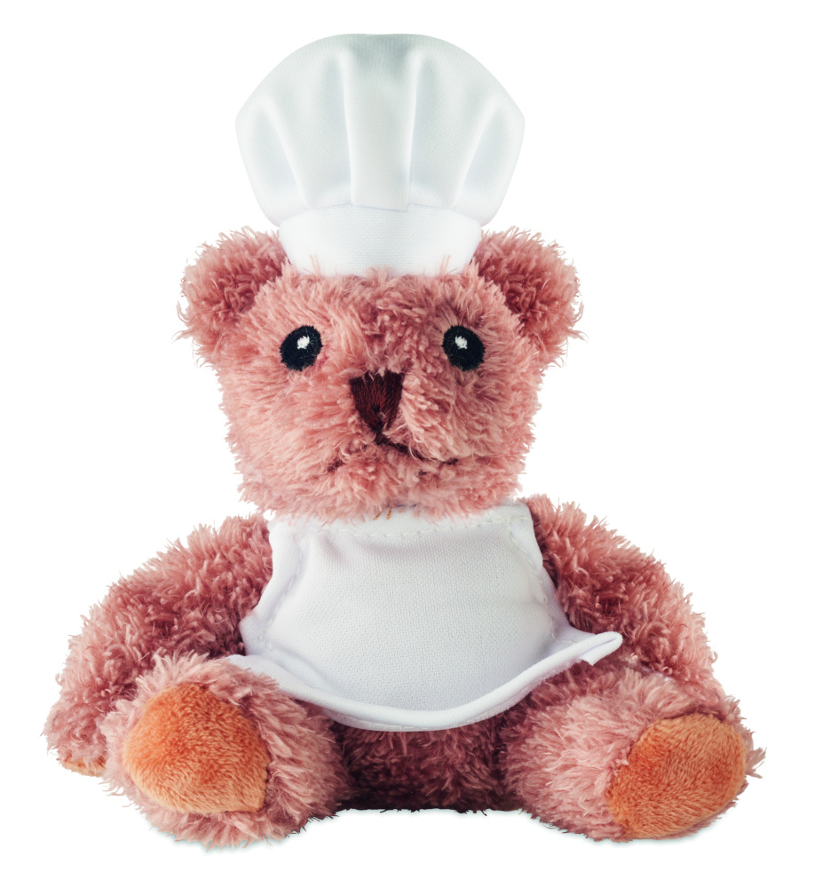 Logo trade promotional products image of: Teddy bear plush chef