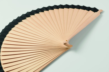 Logo trade promotional gift photo of: Wooden hand fan