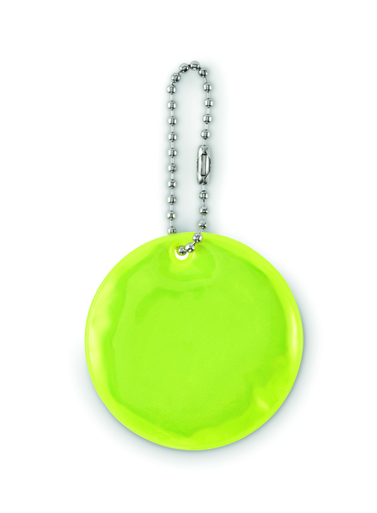 Logo trade corporate gifts image of: Round reflective keyring