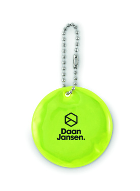 Logotrade promotional gift picture of: Round reflective keyring
