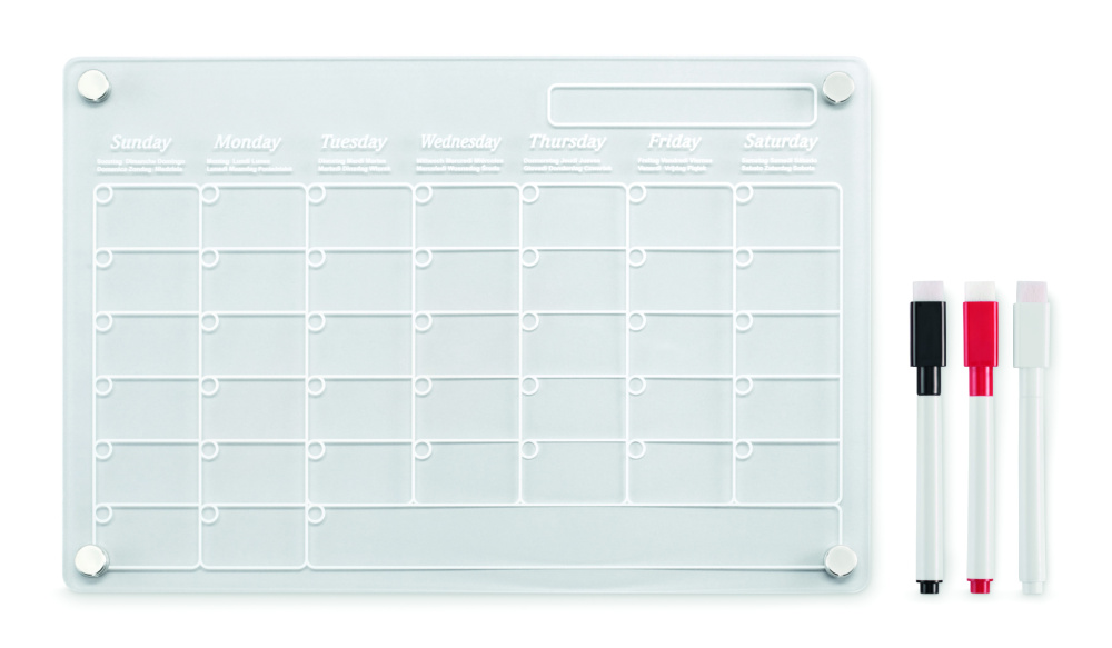 Logotrade promotional product picture of: Magnetic acrylic planner