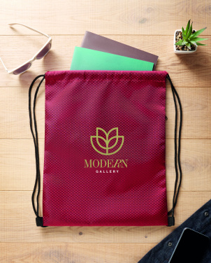 Logo trade promotional items image of: Drawstring bag in 420D RPET