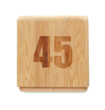 Logotrade promotional merchandise picture of: Bamboo twist snooze timer