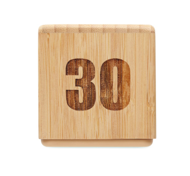 Logo trade promotional items image of: Bamboo twist snooze timer
