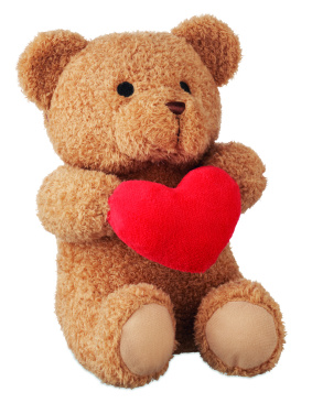 Logo trade advertising products picture of: Teddy bear with heart 23cm