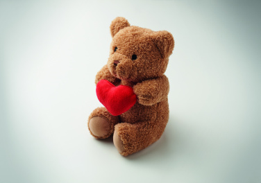 Logo trade advertising products picture of: Teddy bear with heart 23cm