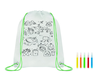 Logotrade promotional merchandise picture of: Non woven kids bag with pens