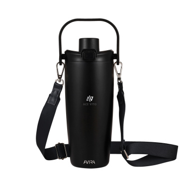 Logotrade promotional merchandise photo of: Avira Ayala RCS re-steel duosip lockable crossbody tumbler