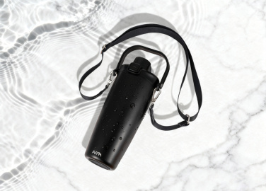 Logotrade advertising product picture of: Avira Ayala RCS re-steel duosip lockable crossbody tumbler